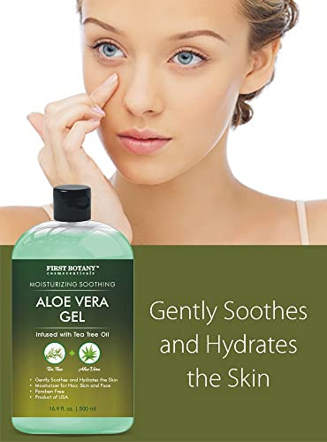 First Botany Aloe Vera Gel From 100 Percent Pure Aloe Infused With Tea 16.9 Fl Oz
