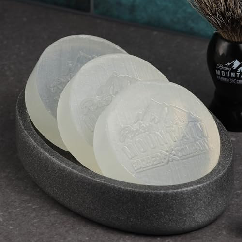Rocky Mountain Barber Company Shaving Soap Pucks For Men 3 Pack Traditional Wet Shave GlycerinBased 3 Pack