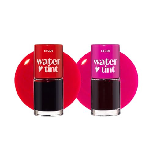 Etude Dear Darling Water Tint Lip Stain Cherry Ade and Strawberry Ade 2 Pcs