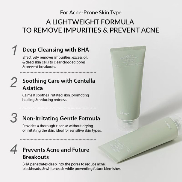 Celimax Cica Bha Acne Foam Cleanser By Ji Woo Gae