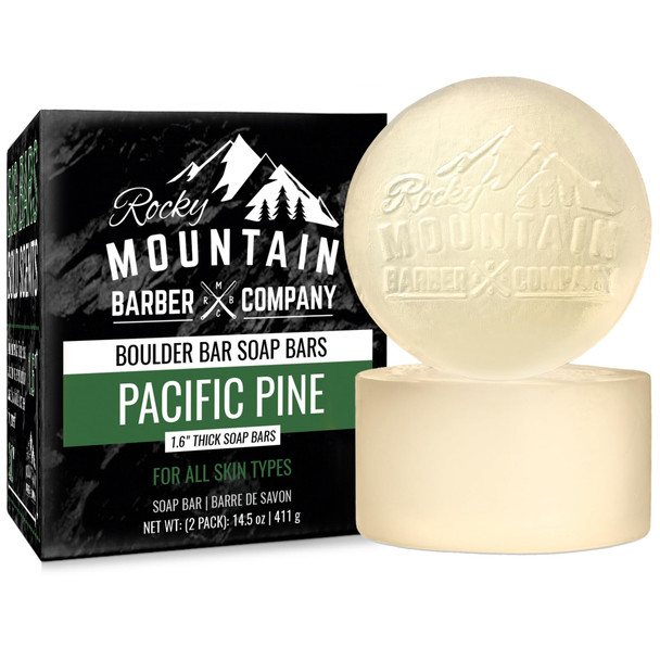 Rocky Mountain Barber Company Men S AllInOne Shampoo and Body Soap Bars Extra Thick 1.6 14.5 Oz