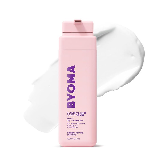 Byoma Sensitive Body Lotion For Dry Irritated Skin FragranceFree Moisturizer With Colloidal 13.52 Fl Oz