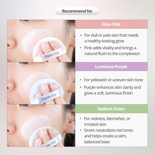 Farmstay Radiant Green ToneUp Cushion Color Correcting Lightweight Coverage Even Skin Tone Correcting Lightweight Cove 0.52Oz
