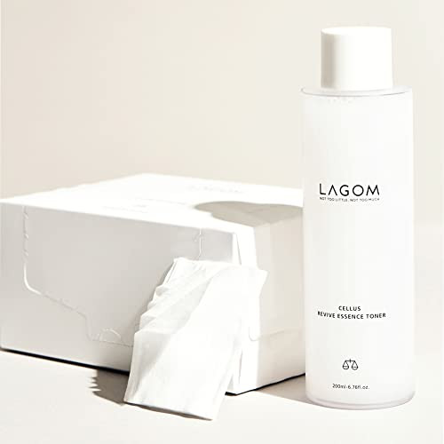 Lagom 5 Layer Cotton Pad 100% Natural Hypoallergenic Separable Cleansing Puff LintFree 80 Count