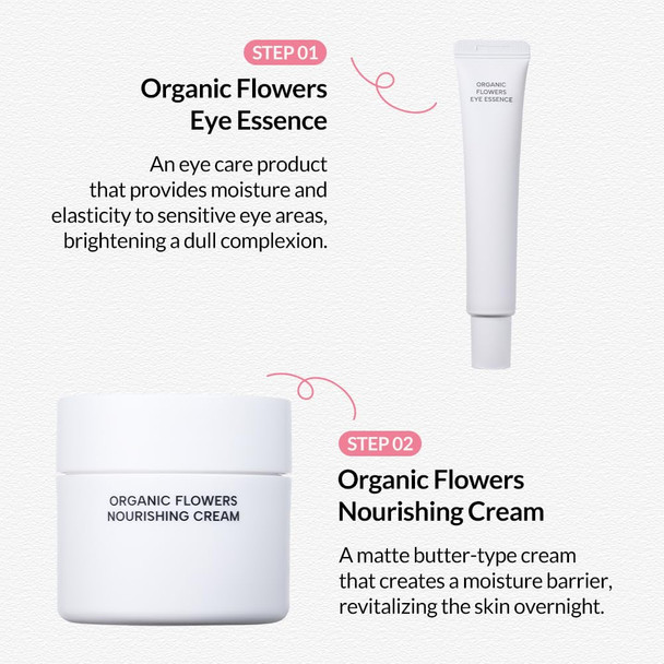 Whamisa Organic Flowers Eye Essence Waterless Formula Fermented Ingredient Formula For UnderEye 30Ml