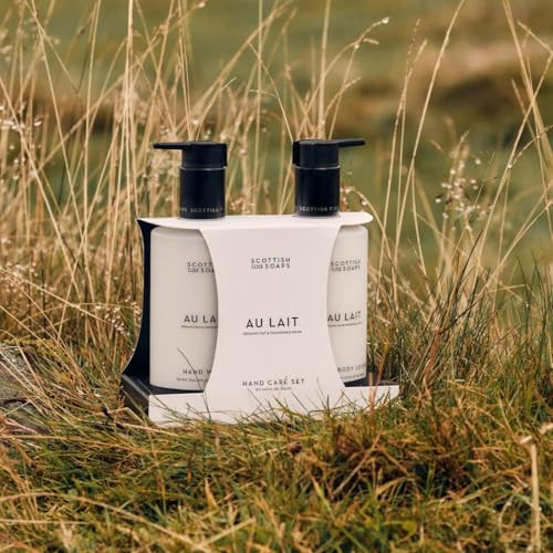 Scottish Fine Soaps Au Lait Luxury Hand Care Collection Set Oat and Chamomile Milk