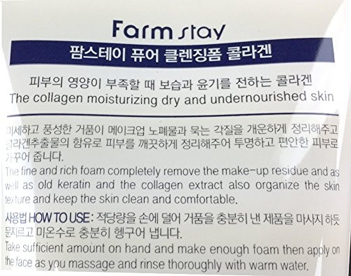 Farmstay Farm Stay Korean Pure Collagen Foam Cleanser / 180Ml