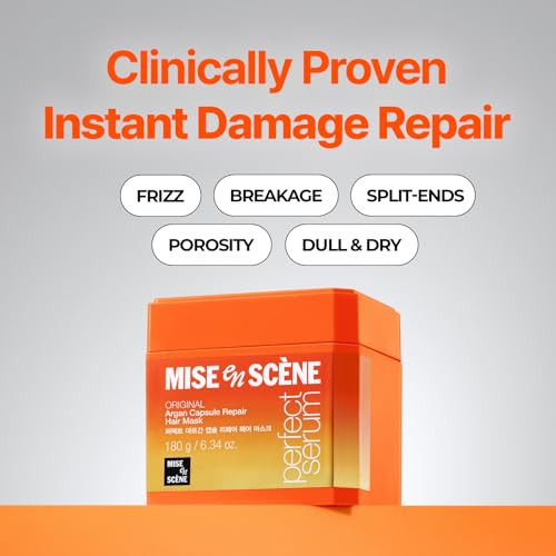 Mise En Scene Argan Oil Repair Hair Masks Protein Hair Mask Argan Capsule For 6.34 Fl. Oz