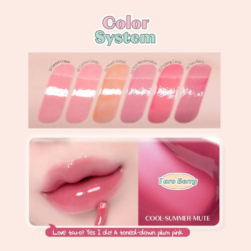 Etude Over Glowy Lip Gloss 6 Taro Berry NonSticky Vegan Lip Tint