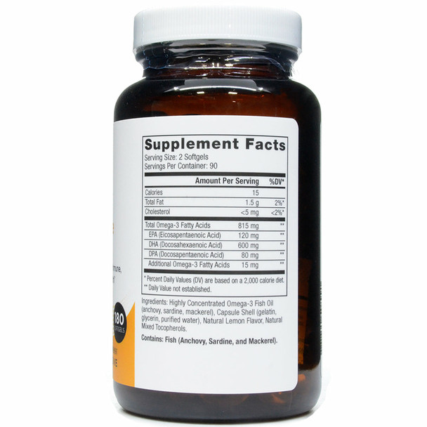 Omega Pure DHA 600 180 Softgels by Nutri-Dyn