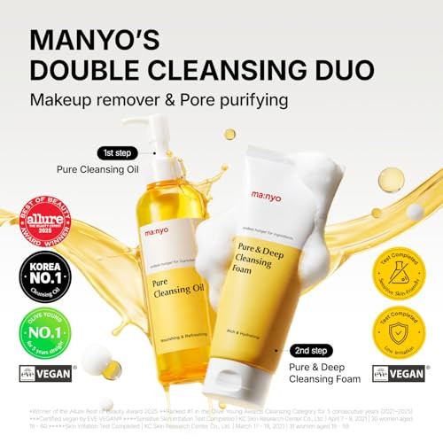 Ma:Nyo Manyo Best Double Cleansing Duo Pure Cleansing Oil Pure and Deep 6.76 Fl Oz