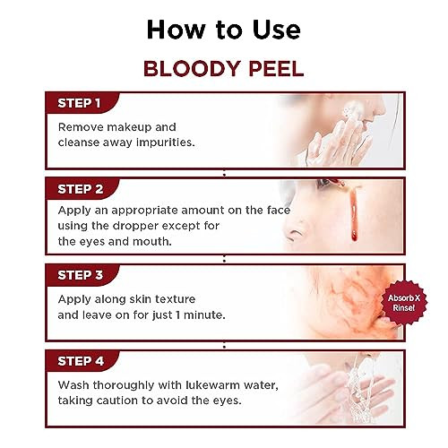 Skin1004 Bloody Peel Aha 17% Peeling Solution Pulls Off Dramatic Exfoliation Effect 1.01 Fl.Oz