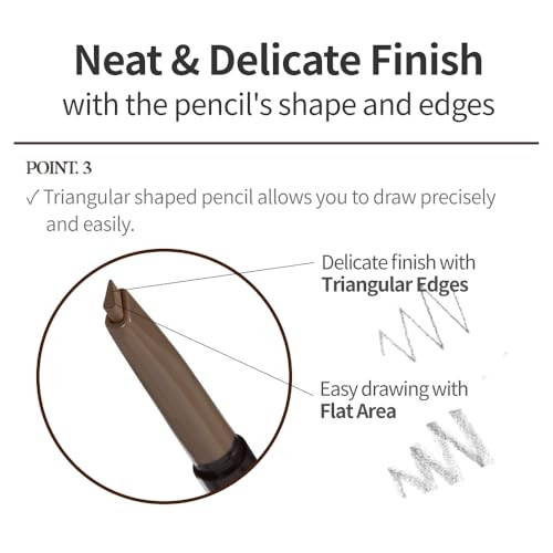 Etude Drawing Eye Brow 2 Grey Brown Long Lasting Eyebrow Pencil For