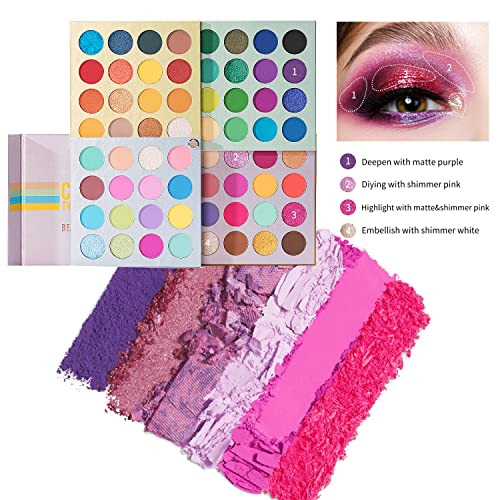 Myuango Makeup Palette Eyeshadow For Full Face Color Twist 64 Pigmented Colors Twist