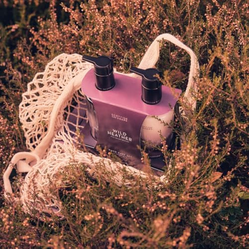 Scottish Fine Soaps Wild Heather Luxury Hand Care Set Purple With Organic Heather Extract 600Ml