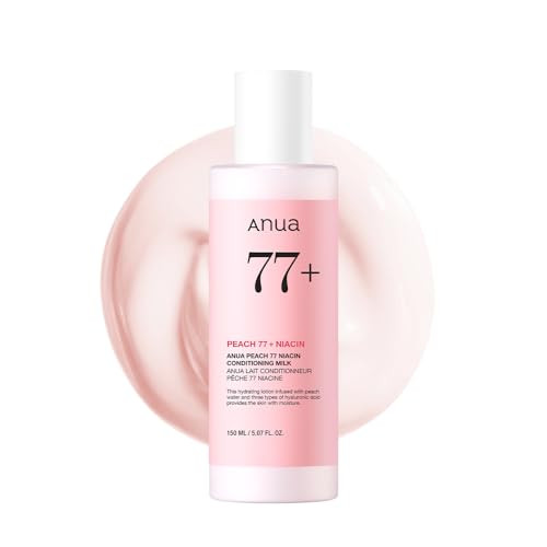 Anua Peach Niacinamide Conditioning Lotion Face Moisturizer With Vitamin B12 and Hyaluronic 5.07 Fl.Oz