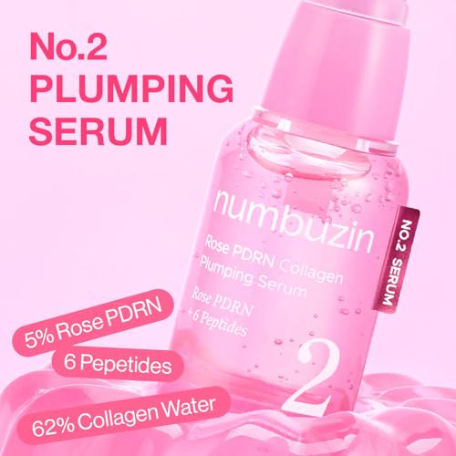 Numbuzin No.2 Rose Pdrn Collagen Plumping Serum Hydrating and Firming Serum With 1.01 Fl Oz