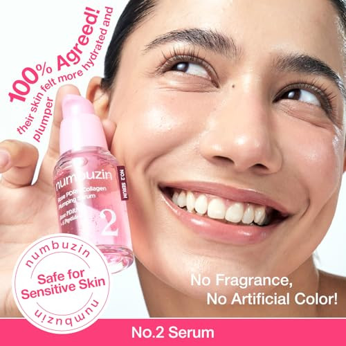 Numbuzin No.2 Rose Pdrn Collagen Plumping Serum Hydrating and Firming Serum With 1.01 Fl Oz