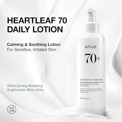 Anua Heartleaf Daily Lotion Lightweight Face Moisturizer With Hyaluronic Acid Gentle and 6.76 Fl.Oz