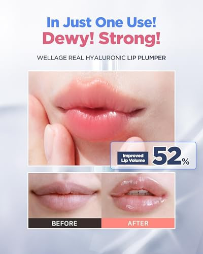 Wellage Real Hyaluronic Lip Plumper High Shine Clear Plumping Lip Gloss With 0.12 Fl.Oz