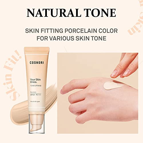 Cosnori Your Skin Dress Tone Up Base Conceal Pores and Blemish Tone For Cool And Warm Tone 1.69 Fl.Oz