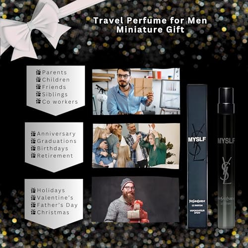 Yves Saint Laurent Myslf Le Parfum For Men Mini Edp Travel Spray Refillable Designer 0.33 Oz