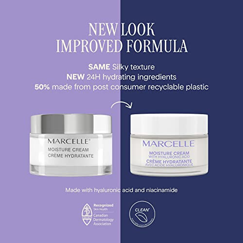 Marcelle Moisture Cream Vegan CrueltyFree Clean NonComedogenic FragranceFree ParabenFree Mineral OilFree Hypoallergenic 50 Ml