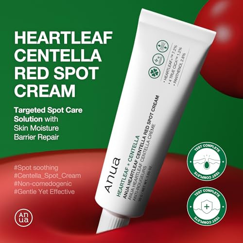 Anua Heartleaf Centella Red Spot Cream Face Moisturizer For Skin Relief Niacinamide 1.05 Fl Oz