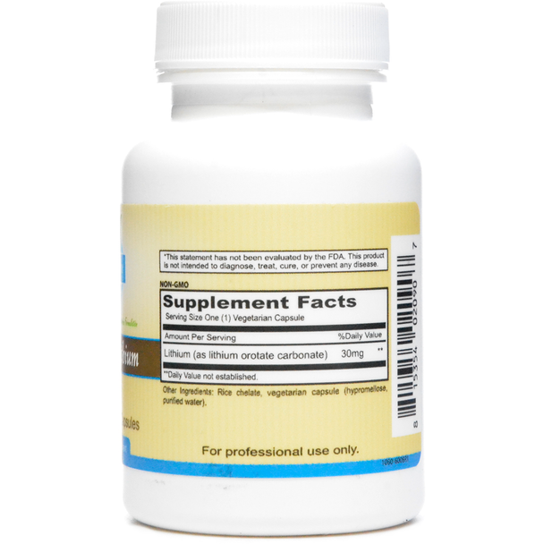 Lithium Organic 30mg 100 vcaps by Priority One Vitamins