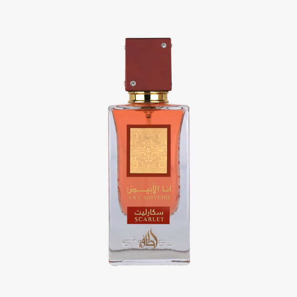 Lattafa Ana Abiyedh Scarlet Fruity Floral Spicy Sweet Eau De Parfum Spray 2.0 Ounce