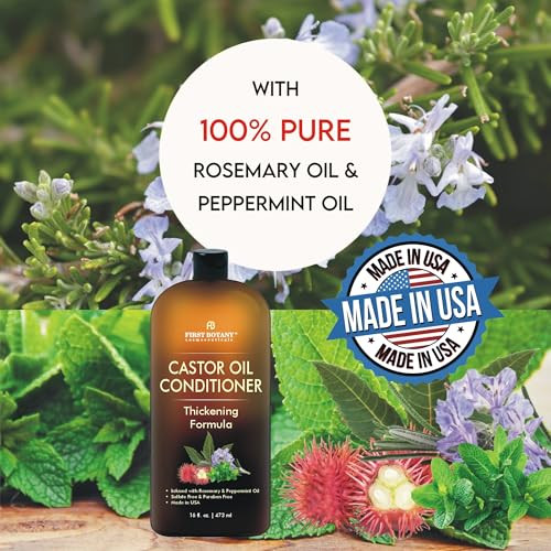 First Botany Castor Oil Conditioner An Anti Hair Loss Conditioner Thickening Formula For 16 Fl Oz