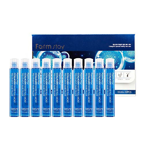 Farmstay Collagen Water Full Moist Treatment Hair Filler Hydrating Haircare Product Serum 10 Pc