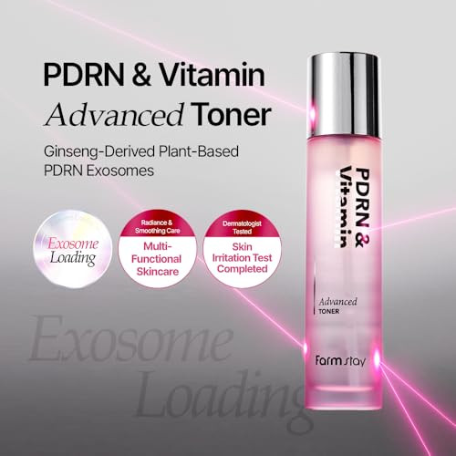 Farmstay Pdrn and Vitamin Advanced Toner Lightweight Glow Boosting Hydrating Smoothing Calming 4.05 Fl Oz