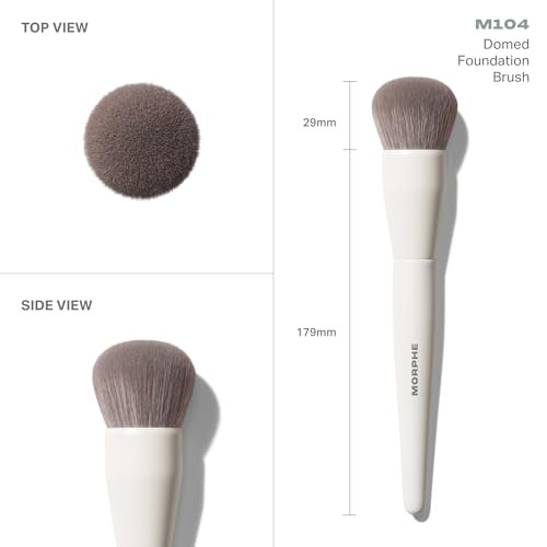 Morphe M104 Domed Foundation Brush Dense Blending Tool For Seamless Coverage and