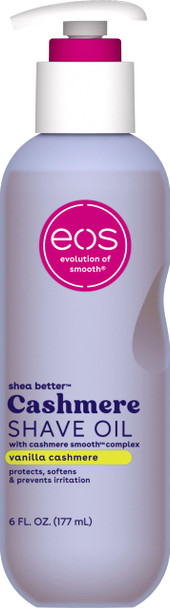 Eos Cashmere Shave Oil Fresh and Cozy Moisturizing Shave Oil With Shea 6 Fl Oz