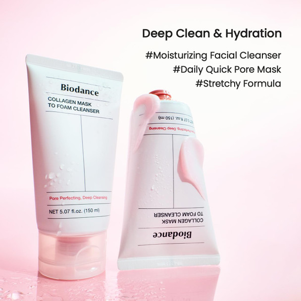 Biodance Collagen Mask To Foam Cleanser 2In1 Pore Care And Hydrating Foaming 5.07 Fl. Oz