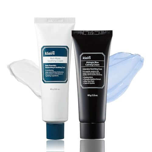 Dearklairs Blue Comforting Duo CalmingandRich Moist Soothing Creams For Deep Moisture Korean