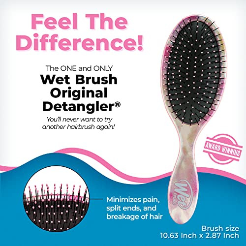 Wet Brush Original Detangler Hair Brush Tie Dye Blush UltraSoft Intelliflex Bristles Detangling