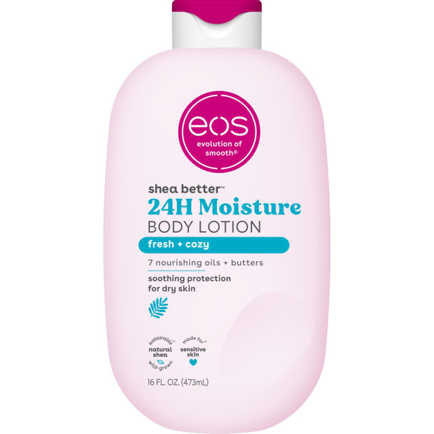 Eos Shea Better Body Lotion Pomegranate Raspberry 24Hour Moisture Skin Care Lightweight 16 Fl Oz