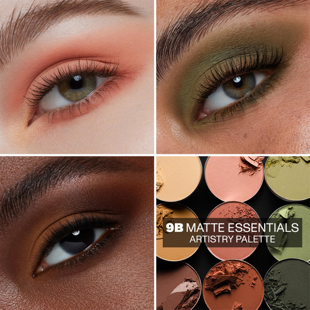 Morphe 9B Matte Essentials Artistry Palette Warm Toned Makeup Palette Highly Pigmented 0.35 Oz