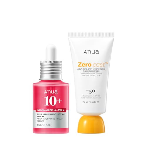 Anua Ultimate Glow Protection Duo ZeroCast Moisturizing Finish Sunscreen + Niacinamide 10