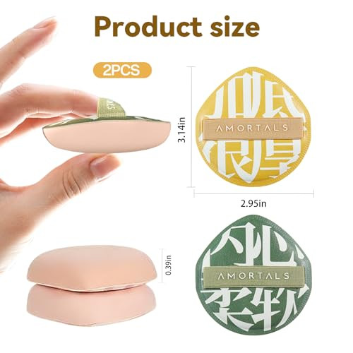 Uniqus Makeup Powder Puff Set With Storage Case Blender For 2Pcs