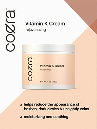 Coera Vitamin K Cream Premium Formula For Bruises Spider Veins Dark Circles 4 Oz