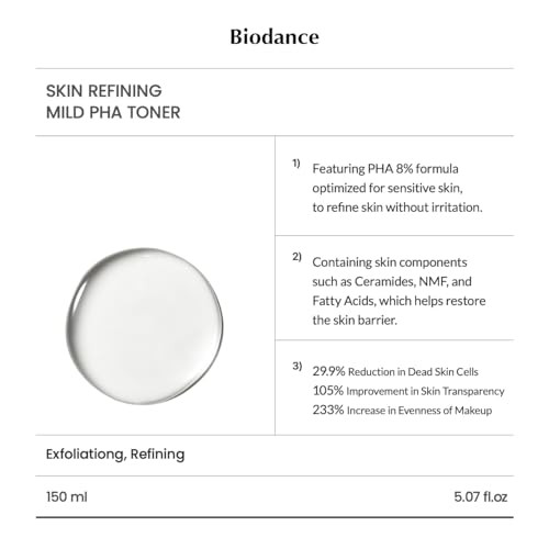 Biodance Skin Refining Mild Pha Toner Gentle Exfoliating Hydrating Face Toner For 150Ml