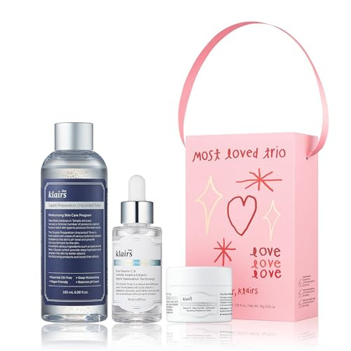 Dearklairs Most Loved Skincare Set Unscented Toner Vitamin Serum E Mask Korean