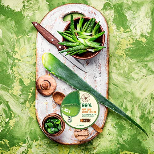 Thesaem Jeju Fresh Aloe Soothing Gel . 99% Aloe Vera Leaf Juice 10.1 Fl. Oz