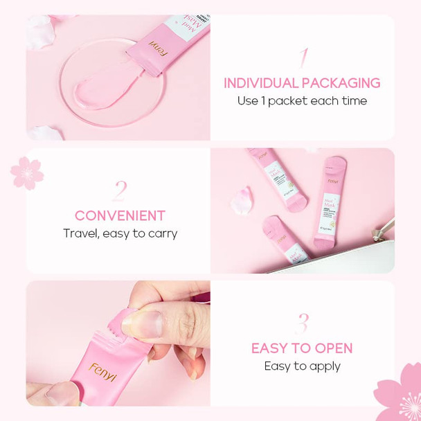 Uniqus Pack Of Japan Flower Individual Package Facial Mud Mask Deep Cleansing 20 Pcs 1 Pack