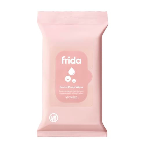 Frida Mom Breast Pump Wipes MultiSurface Cleaner Removes Breastmilk Residue Made With FoodGrade 40 Count