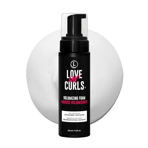 Love Ur Curls Volumizing Foam Lightweight Mousse For Curly Hair Volume and Definition Frizz 7.3Fl. Oz