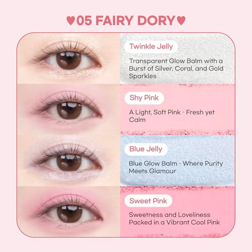 Colorgram Tintin Dory Eyeshadow Palette 05 Fairy Dory 4 Color Compact Palette Gram Tintin Dory Eyeshadow